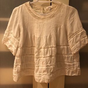 Aritzia White Lace Blouse